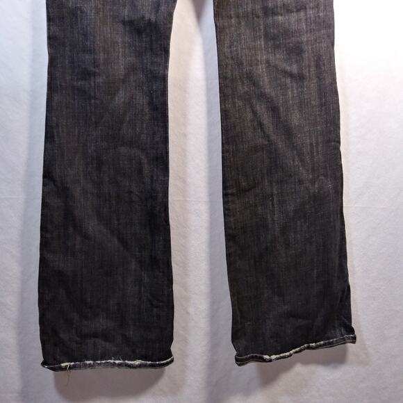 7 For All Mankind Black Flare Jeans - Picture 7 of 10